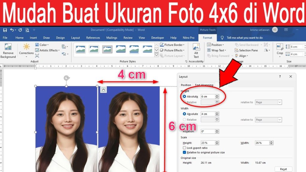 Ternyata Mudah Ini Cara Mengubah Ukuran Foto Menjadi 4×6 di Word Anti Gagal Terbaru 2026 Ternyata Mudah Ini Cara Mengubah Ukuran Foto Menjadi 4×6 di Word Anti Gagal Terbaru 2026