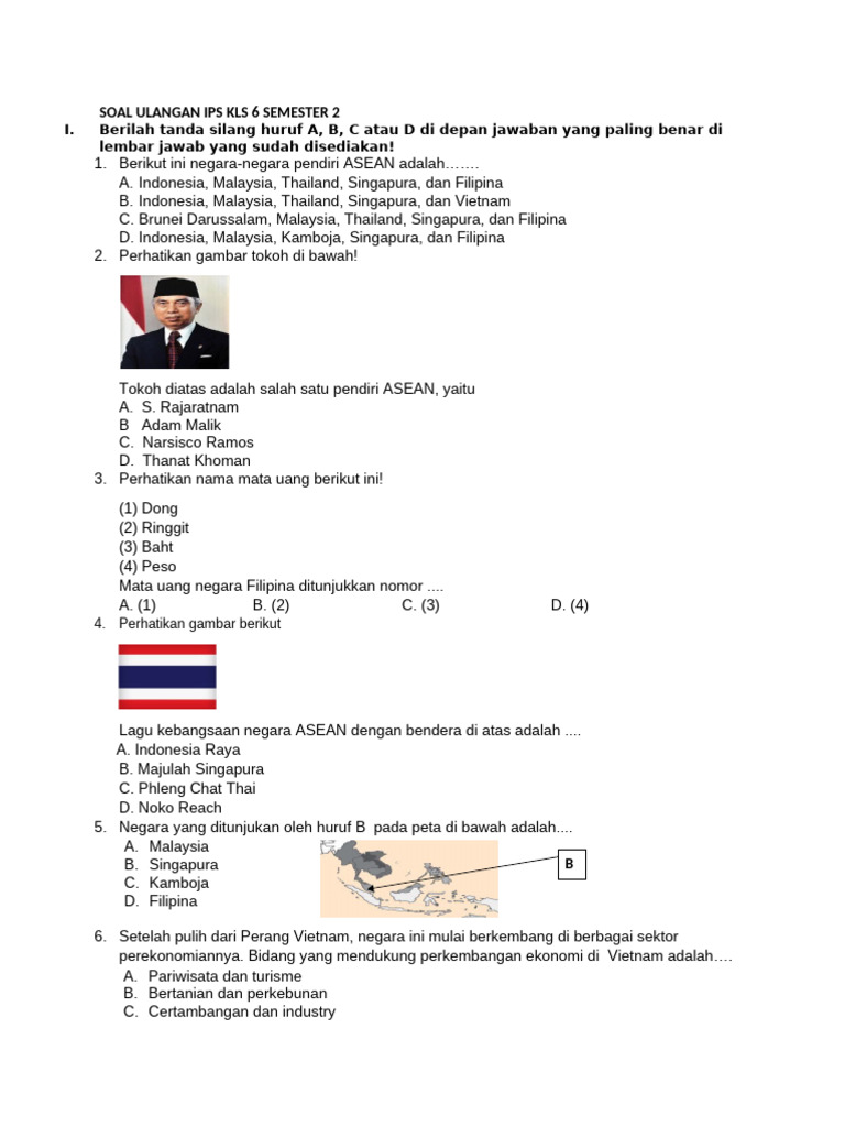 soal uts ips kelas 6 semester 2